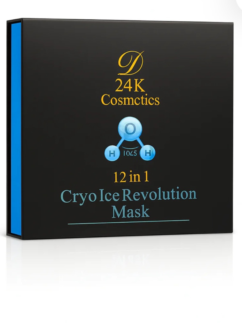 24K Cosmetics Cryo Ice Revolution Mask - Blue & Gold SEALED NEW